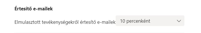 Értesítő e-mailek 